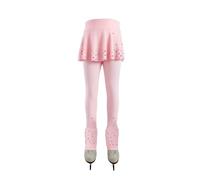 LIUHUO Figure Ice Skating Training Pants Girls Womens Fleece Shiny Colored Diamond