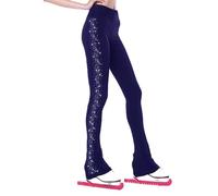 LIUHUO Figure Skating Pants Girls Training Wear Quality Crystals Black Child Skating Leggings