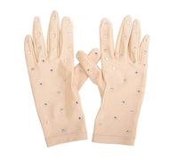 LIUHUO Ice Dress Gloves Performacne Wear Girls Thermal Figure Skating Gloves with Rhinestones
