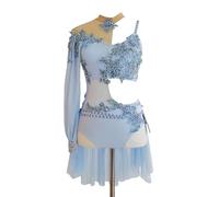 LIUHUO Lyrical Dance Costume Girls Competition Competitive Modern Costumes Group Customized Blue
