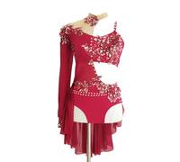 LIUHUO Lyrical Dance Costume Girls Competition Competitive Modern Costumes Group Customized Red