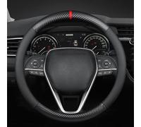 LIUIN Car Steering Wheel Cover Leather for VW T-Roc R-Line 2020-2025, Breathable Carbon Fiber Sports Breathable Fashion Anti-slip Leather,B