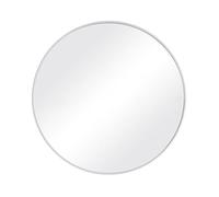 LIUJHGH Black/Gold/White Round Mirror, Round Wall Mirror Metal Frame, Round Bathroom Mirror, Circle Mirrors for Living Room, Bathroom, Wall, Entryway, Rustic(White,80cm/32in)