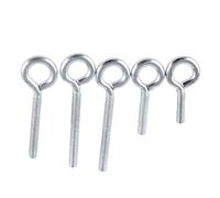 Liujiami Eye Screws Hooks Bolt - M3 M4 M5 M6 M8 Screws in Hooks Iron White Zinc Closed Rod Ring Loop Eyes Bolt Carbon Steel Eyelet Screw