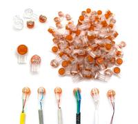 LIUJINCAN 100PCS UY2 K2 Jelly Crimp Waterproof IDC Network Cable Telephone Wire Splice Connectors, Double-Blade Moisture Proof Butt for Weak Current Wire Joints