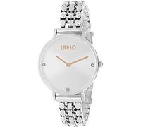 LiuJo TLJ1385 Women's Analogue Quartz Watch with Stainless Steel Strap, Silver-White-Rose Gold, Bracelet