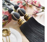 LIUJUAN Curtain Tie Back European Style Curtain Straps Curtains Hanging Ball Tied Rope Curtains Buckle Tassel Single Ball Roman Rod Decoration Pendant-Gray Blue / 2