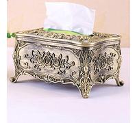 LIUJUAN Tissue Box Cover,Tissue Box Holder,For Home Office Simple Paper Towel Storage Box Acrylic Meal Paper Storage Box Napkins Tray Car Tissue Box-Antique Gold_23.5 * 13.5 * 9.5
