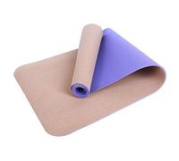 LIUJUAN Yoga Mat Yoga Mat Cork + Tpe 4Mm Thick Senior Professional Yoga With Environmental Fitness Yoga Gym Exercise Mats 183 * 61 * 0.4Cm-Purple
