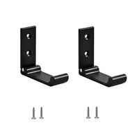 LIUJUNH 2 Pieces Coat Hooks with Screws Wall Foldable Coat Hook Aluminum Alloy Wally Hook for Bedroom Entrance Living Room Holds up to 33lbs Home Storage Hooks(Black)