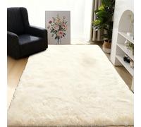 LIUJYUAN Area Rugs for Bedroom 220 x 220 cm Shaggy Soft Fluffy Shag Rug Many Different Sizes for The Bedrooms and Kitchen, Cream Color