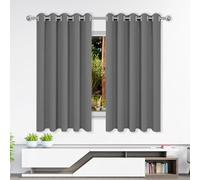 LIUJYUAN Blackout Eyelet Curtains for Living Room 800 x 310 cm Drop Thermal Insulated Super Soft Thermal Curtains for Windows for Window Treatment Living Room/Kitchen, Dark Grey