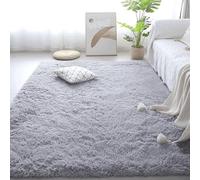 LIUJYUAN Living Room Rugs 200 x 230 cm Thick Pile Grey Rug for Bedroom Durable for Girls Bedroom, Living Room, Light Grey