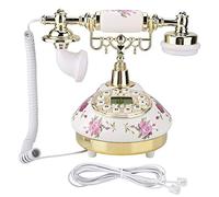 Liukouu MS-9101 Vintage Antique Telephone, Classic European Retro Landline Phone Old Fashioned Rotary Dial Plate Vintage Telephone for Home Office Decor