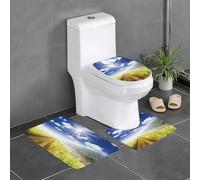 Liulannq Beautiful Scenery Flannel Non-Slip Mat Set Of Three, Soft And Skin-Friendly, Absorbent And Non-Slip, Easy To Take Care Of.Enjoy Every Second Of Warmth.