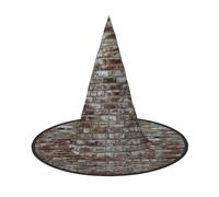Liulannq Brick Red Stone Halloween Christmas Witch Hat, Men'S Funny Party Collocation, Suitable For Setting Off The Festive Atmosphere And Role-Playing, Activities And Performances.