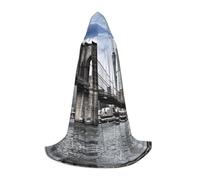 Liulannq Brooklyn Bridge Unisex Hooded Colorful Cloak Cloak, Devil Witch Costume Halloween Robe Accessories, Performance Costumes