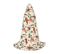 Liulannq Cowboy Ride Horse Unisex Hooded Colorful Cloak Cloak, Devil Witch Costume Halloween Robe Accessories, Performance Costumes