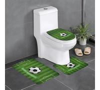 Liulannq Football Field Flannel Non-Slip Mat Set Of Three, Soft And Skin-Friendly, Absorbent And Non-Slip, Easy To Take Care Of.Enjoy Every Second Of Warmth.