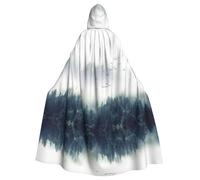 Liulannq Landscape Mountain Halloween Unisex Hooded Cloak, Christmas Masquerade Costume, Adult Vampire Witch Costume, Exquisite Accessories.