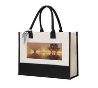Liulannq Louvre Museum In Paris Elegant Women'S Temperament, Canvas Stitching Handbag