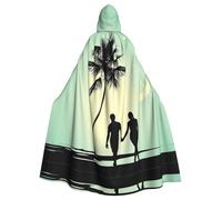 Liulannq Married Couple Walking On The Beach Halloween Unisex Hooded Cloak, Christmas Masquerade Costume, Adult Vampire Witch Costume, Exquisite Accessories.