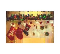 Liulannq Merry Christams Stockings Develop Thinking Enlightenment Education Rectangular Building Block Puzzle, Children'S Health Toy