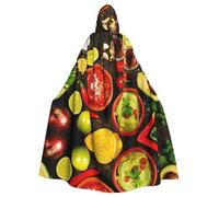 Liulannq Mexican Food Halloween Unisex Hooded Cloak, Christmas Masquerade Costume, Adult Vampire Witch Costume, Exquisite Accessories.