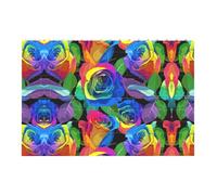 Liulannq Multicolored Roses Develop Thinking Enlightenment Education Rectangular Building Block Puzzle, Children'S Health Toy