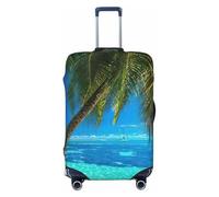 Liulannq Ocean Tropical Island High Elastic Eye-Catching Suitcase Protective Cover, Which Decorates and Protects Your Suitcase from Dust and Scratches.