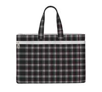 Liulannq Old Plaid Checkered Canvas File Bags, Office And Business Portable Leisure Handbags, Study Kits, Storage Bags, Super Durable.
