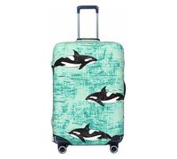 Liulannq Pacific Ocean Biological High Elastic Eye-Catching Suitcase Protective Cover, Which Decorates and Protects Your Suitcase from Dust and Scratches.