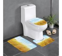 Liulannq Paddy Rice Field Flannel Non-Slip Mat Set Of Three, Soft And Skin-Friendly, Absorbent And Non-Slip, Easy To Take Care Of.Enjoy Every Second Of Warmth.