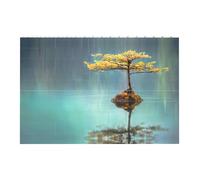 Liulannq Peaceful Lake And A Tree Develop Thinking Enlightenment Education Rectangular Building Block Puzzle, Children'S Health Toy