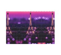 Liulannq Pink Paris Develop Thinking Enlightenment Education Rectangular Building Block Puzzle, Children'S Health Toy