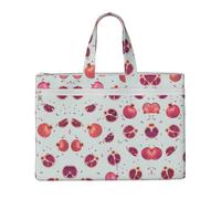 Liulannq Pomegranate Pattern Canvas File Bags, Office And Business Portable Leisure Handbags, Study Kits, Storage Bags, Super Durable.