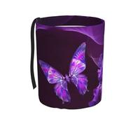 Liulannq Purple Butterfly Car Trash Can