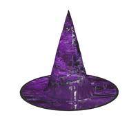 Liulannq Purple World Halloween Christmas Witch Hat, Men'S Funny Party Collocation, Suitable For Setting Off The Festive Atmosphere And Role-Playing, Activities And Performances.