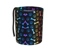 Liulannq Rainbow Dog Cat Paw Car Trash Can