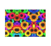 Liulannq Rainbow Sunflower Develop Thinking Enlightenment Education Rectangular Building Block Puzzle, Children'S Health Toy