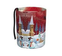 Liulannq Red Sky Snow Flake Car Trash Can