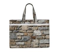 Liulannq Retro Stone Canvas File Bags, Office And Business Portable Leisure Handbags, Study Kits, Storage Bags, Super Durable.
