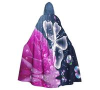 Liulannq Rose And Butterfly Halloween Unisex Hooded Cloak, Christmas Masquerade Costume, Adult Vampire Witch Costume, Exquisite Accessories.