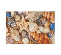 Liulannq Seashell Landscape On The Beach Develop Thinking Enlightenment Education Rectangular Building Block Puzzle, Children'S Health Toy