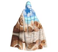 Liulannq Seashells By The Seashore Halloween Unisex Hooded Cloak, Christmas Masquerade Costume, Adult Vampire Witch Costume, Exquisite Accessories.