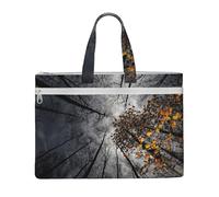 Liulannq Sky Through The Tree Canvas File Bags, Office And Business Portable Leisure Handbags, Study Kits, Storage Bags, Super Durable.