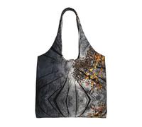 Liulannq Sky Through The Tree One-Shoulder Commuting Canvas Bag, Color Environmental Protection Handbag Can Be Reused, Super Durable And Washable.