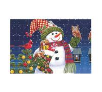 Liulannq Snowman Squirrel Owl Develop Thinking Enlightenment Education Rectangular Building Block Puzzle, Children'S Health Toy