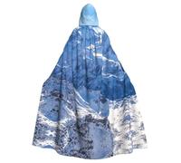 Liulannq Snowy Mountain 1 Halloween Unisex Hooded Cloak, Christmas Masquerade Costume, Adult Vampire Witch Costume, Exquisite Accessories.