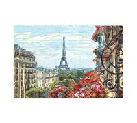 Liulannq Street In Paris Town Develop Thinking Enlightenment Education Rectangular Building Block Puzzle, Children'S Health Toy